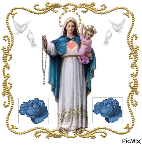 Marie et l' Enfant-Jésus - Ingyenes animált GIF