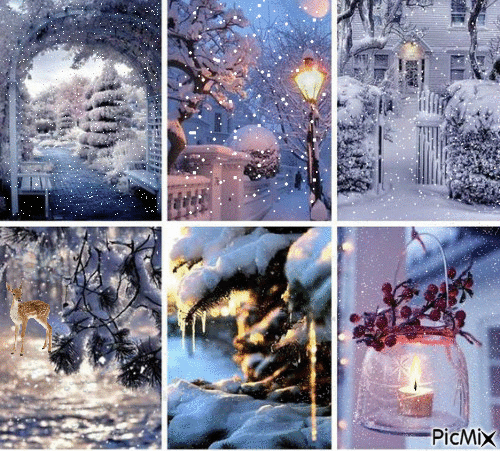 Winter Collage - Animovaný GIF zadarmo