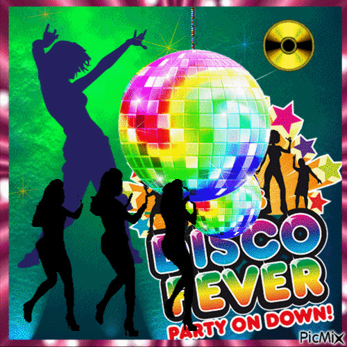 Disco party - GIF animé gratuit