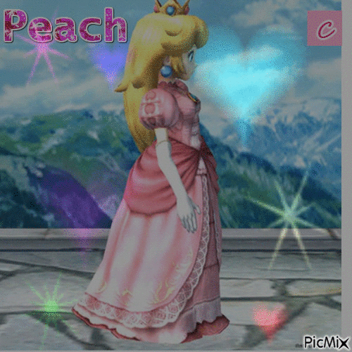 princesse Peach - Δωρεάν κινούμενο GIF