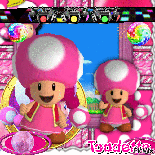 Toadette táncol - Free animated GIF