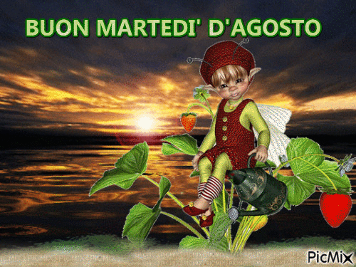 BUON MARTEDI' D'AGOSTO - Бесплатный анимированный гифка