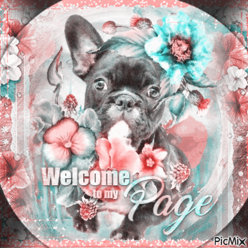 Welcome to my page - GIF animé gratuit