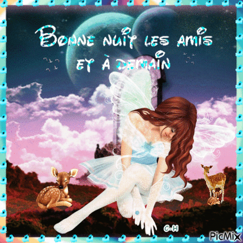 Bonne nuit - Бесплатни анимирани ГИФ