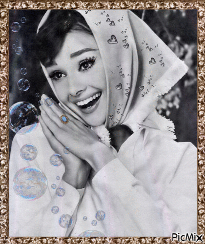 Audrey Hepburn - Animovaný GIF zadarmo