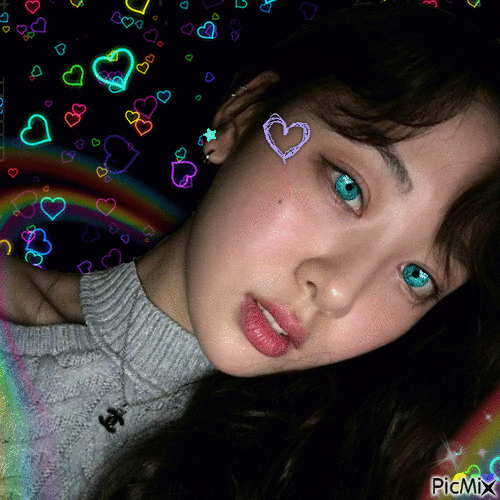 rainbow yves loona - GIF เคลื่อนไหวฟรี