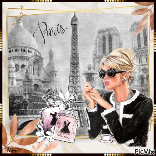 parfum paris vintage - GIF animé gratuit