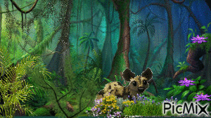 Jungle dog - Nemokamas animacinis gif