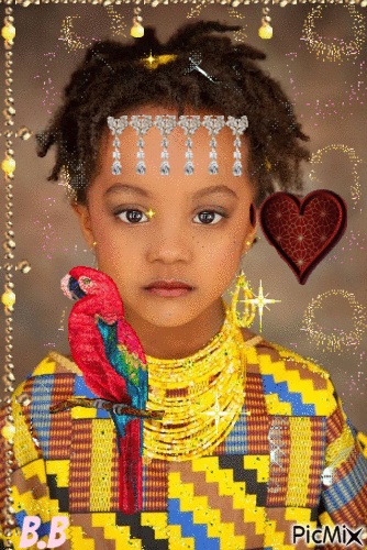 Princesse Africaine - Бесплатный анимированный гифка
