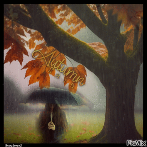Herbst Regen - Безплатен анимиран GIF