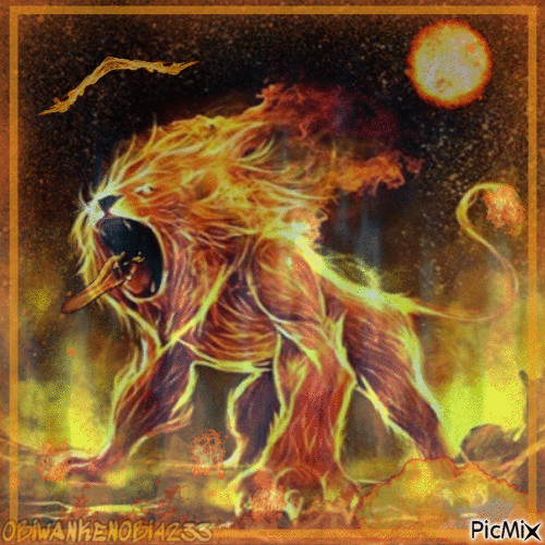 Raging Lion - Безплатен анимиран GIF