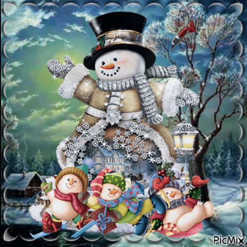 votre plus beau bonhomme de neige - Nemokamas animacinis gif