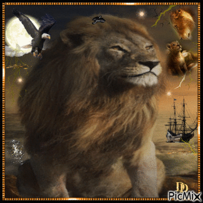 The Mighty Lion. - GIF animasi gratis