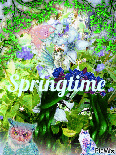 Springtime.  🌷🌱🌿🙂 - 免费动画 GIF