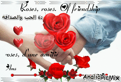 Rose amor y la amistad**Rose love and friendship - Ingyenes animált GIF