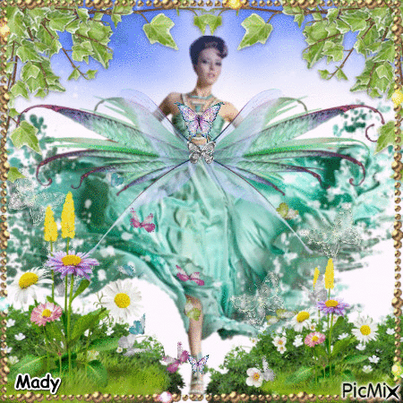 Butterfly dress - Free animated GIF