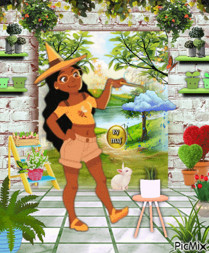 Garden Witch - Free animated GIF