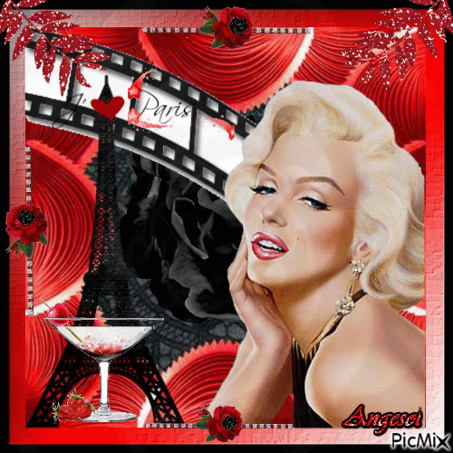 Sex symbol Marilyn - GIF animé gratuit