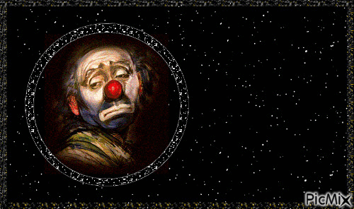 Clown Triste - GIF animado grátis