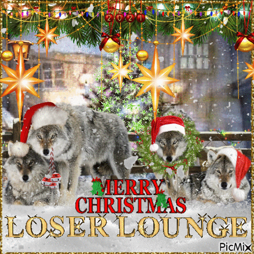 merry christmas from LOSER LOUNGE! 2021 - Free animated GIF