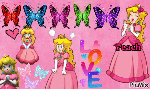 Princess Peach♥ - Darmowy animowany GIF