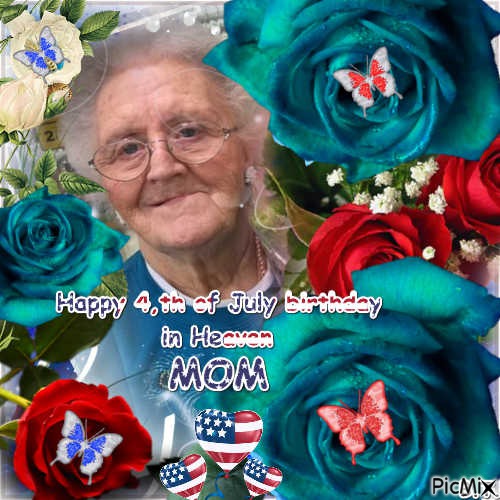 MOMS BIRTHDAY IN HEAVEN - Free PNG
