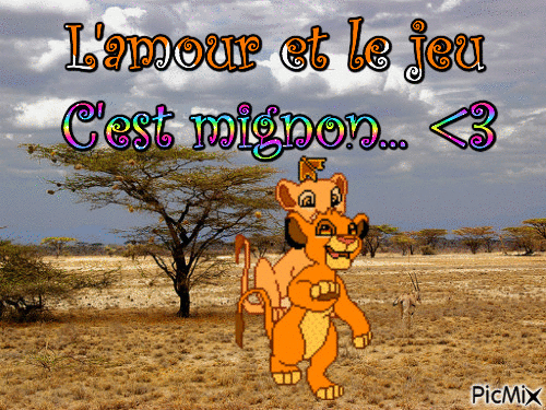 Le roi lion l'amour - Бесплатни анимирани ГИФ