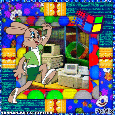 [Nu Pogodi Hare in Webcore/Kidcore Design] - Free animated GIF