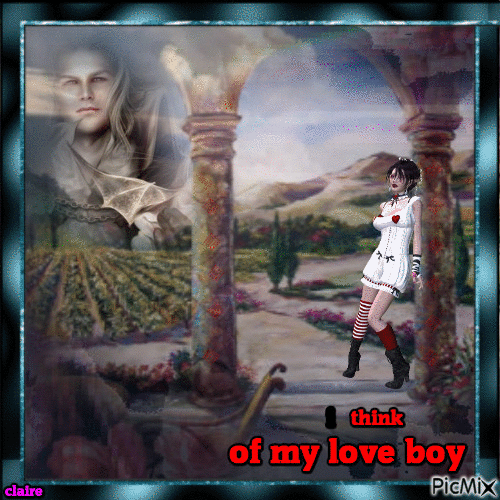 i think of my love boy - Ingyenes animált GIF