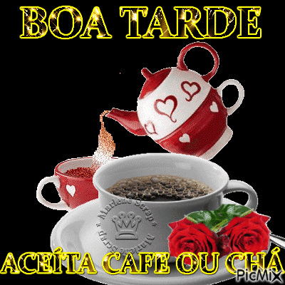 BOA TARDE ACEITA CAFE OU CHA - 無料のアニメーション GIF