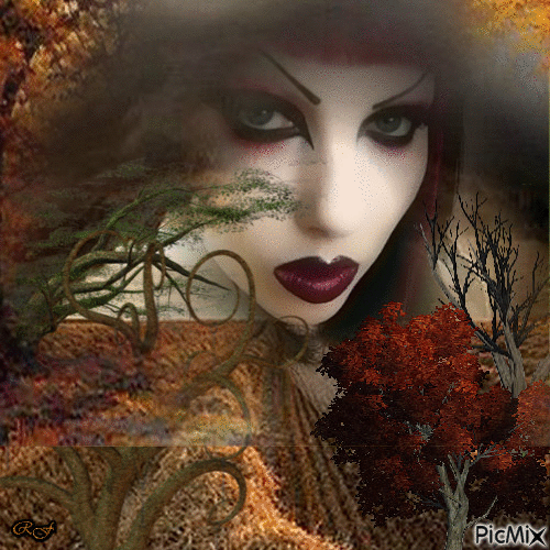 Autumn woman - Ingyenes animált GIF