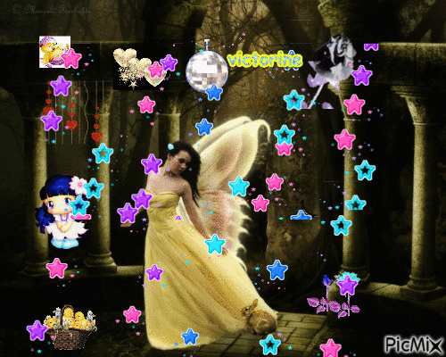 la princesse et son lapin - 無料のアニメーション GIF