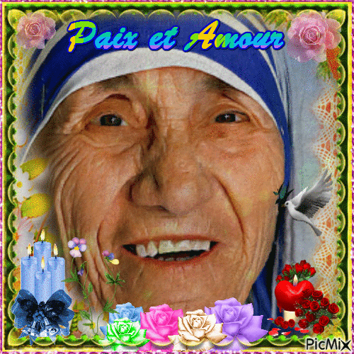 Mère Teresa - Animovaný GIF zadarmo