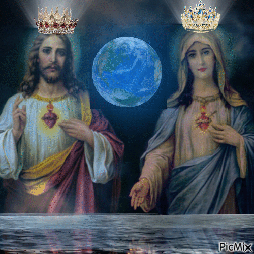 Sacred Hearts of Jesus and Mary - Ingyenes animált GIF