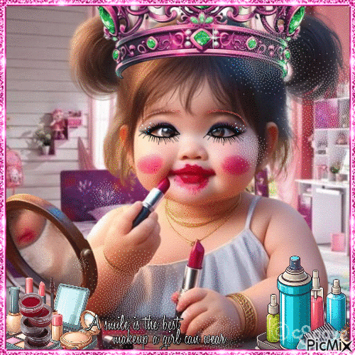 Maquillaje de mamá - Darmowy animowany GIF