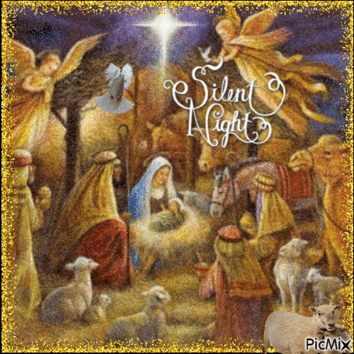 The baby Jesus in a manger - GIF เคลื่อนไหวฟรี