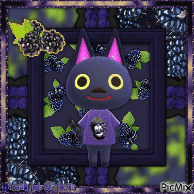 ♣Kiki with Blackberries♣ - Nemokamas animacinis gif