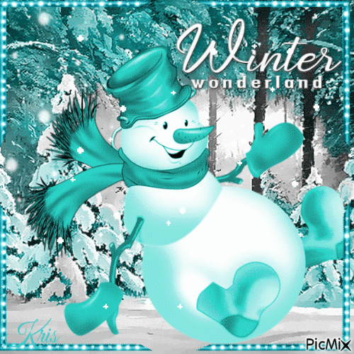 Bonhomme de neige - GIF animasi gratis