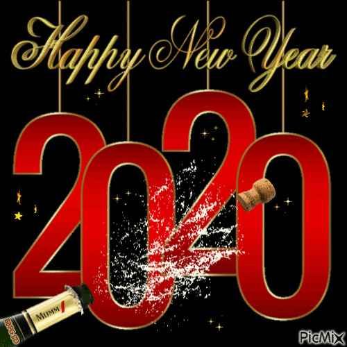 Happy New Year 2020 - Bezmaksas animēts GIF