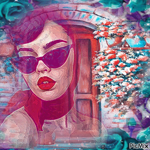 woman in the city vintage - Безплатен анимиран GIF