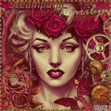 Steampunk Marylin - Бесплатный анимированный гифка