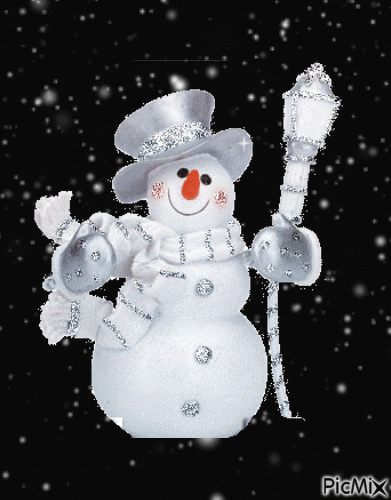 Snow Man - GIF animasi gratis