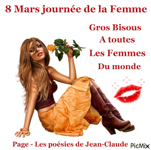 Journée de la Femme - Бесплатный анимированный гифка