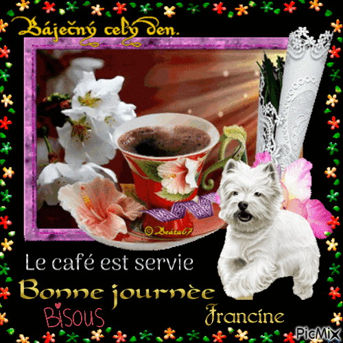 Le café est servi ♥♥♥ - Бесплатный анимированный гифка