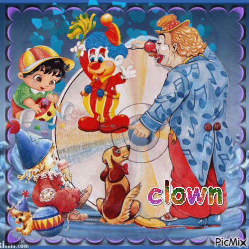 Clown - Animovaný GIF zadarmo