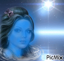 Blue Lady In The Sea! - GIF animasi gratis