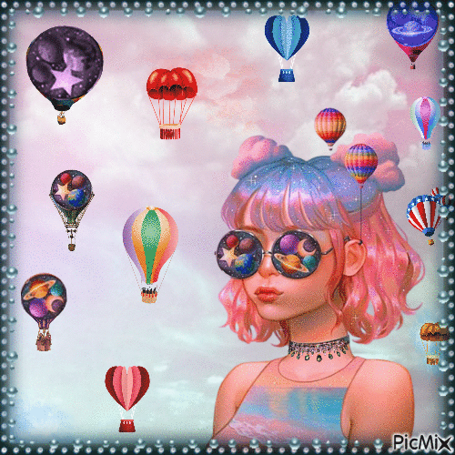 Hot Air Balloons - GIF animé gratuit