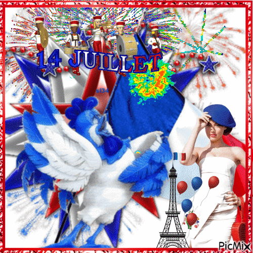 14 juillet fête national (france) - Безплатен анимиран GIF