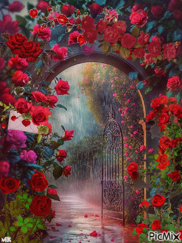 El arco de las rosas - Darmowy animowany GIF