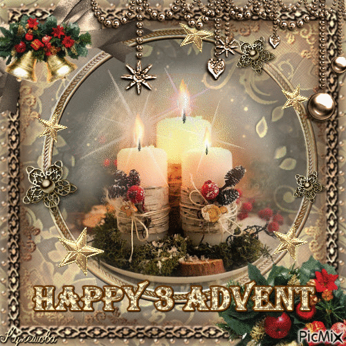 Happy 3 Advent - GIF animado gratis